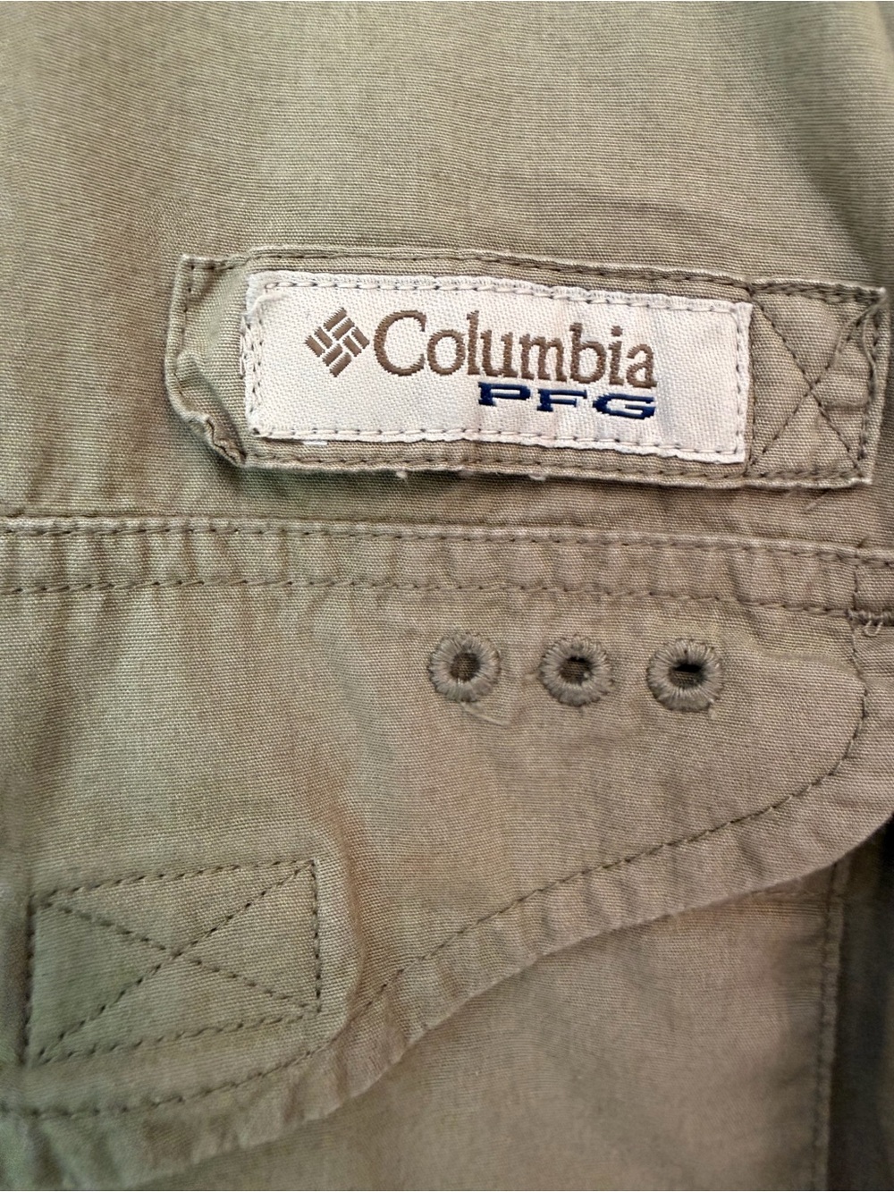 Columbia PFG Shirt Fishing Vented Short Sleeve Button Down Tan/Brown Men’s Sz XL - Picture 10 of 16